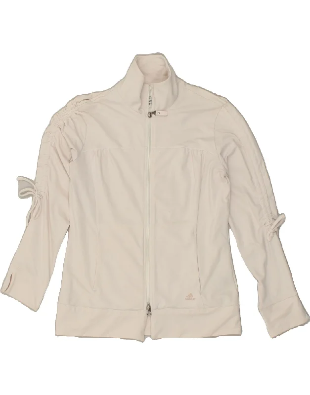 ADIDAS Womens Tracksuit Top Jacket UK 18 XL White Polyester Knit Jacket Woven Jacket Fleece Jacket ADIDAS Womens Tracksuit Top Jacket UK 18 XL White Polyester Knit Jacket Woven Jacket Fleece Jacket