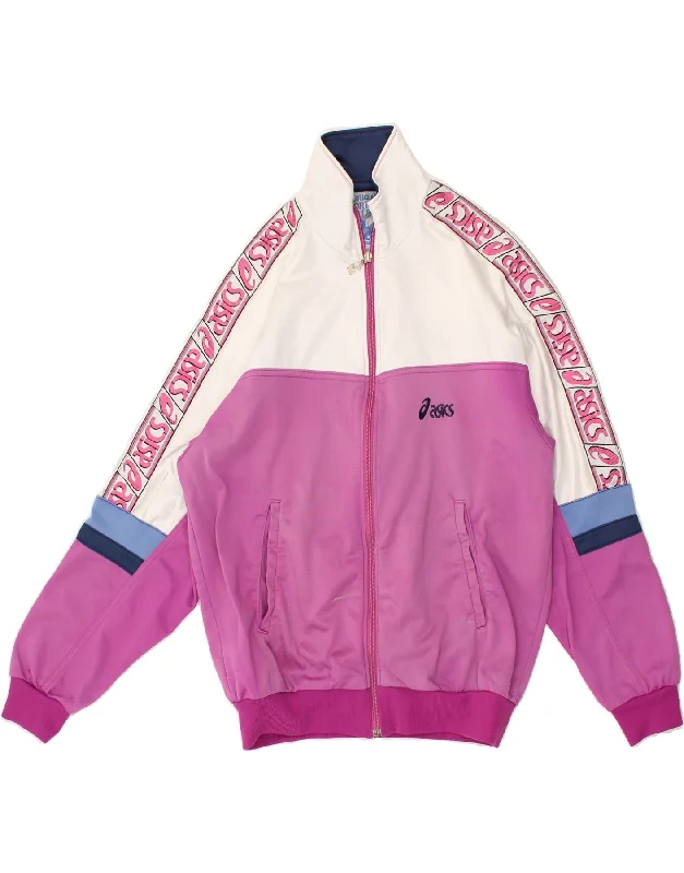 ASICS Womens Graphic Tracksuit Top Jacket EU 46 XL Pink Colourblock Anorak Shell Jacket Lightweight Jacket ASICS Womens Graphic Tracksuit Top Jacket EU 46 XL Pink Colourblock Anorak Shell Jacket Lightweight Jacket