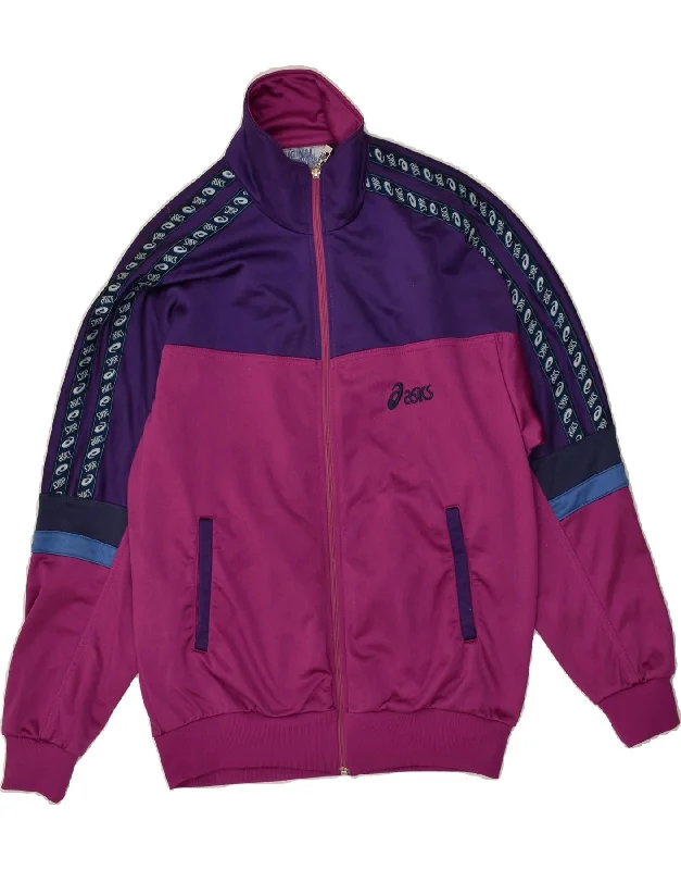 ASICS Womens Graphic Tracksuit Top Jacket IT 44 Medium Purple Colourblock Faux Fur Jacket Real Fur Jacket Shearling Jacket ASICS Womens Graphic Tracksuit Top Jacket IT 44 Medium Purple Colourblock Faux Fur Jacket Real Fur Jacket Shearling Jacket