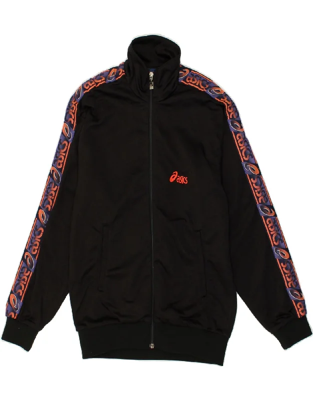 ASICS Womens Tracksuit Top Jacket IT 46 Large Black Polyamide Stand-Up Collar Roll-Neck Collar Turtle Neck ASICS Womens Tracksuit Top Jacket IT 46 Large Black Polyamide Stand-Up Collar Roll-Neck Collar Turtle Neck