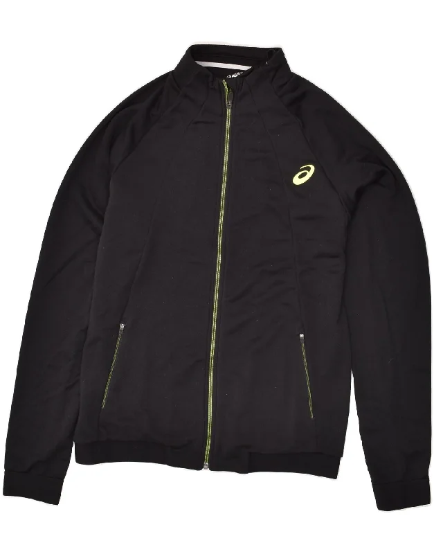ASICS Womens Tracksuit Top Jacket UK 14 Medium Black Polyester Embroidered Jacket Appliqued Jacket Beaded Jacket ASICS Womens Tracksuit Top Jacket UK 14 Medium Black Polyester Embroidered Jacket Appliqued Jacket Beaded Jacket
