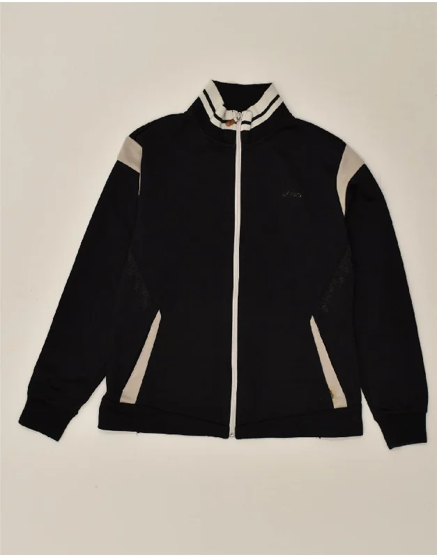 ASICS Womens Tracksuit Top Jacket UK 16 Large Black Colourblock Polyamide A-Line Jacket Boat Neck Shawl Collar ASICS Womens Tracksuit Top Jacket UK 16 Large Black Colourblock Polyamide A-Line Jacket Boat Neck Shawl Collar