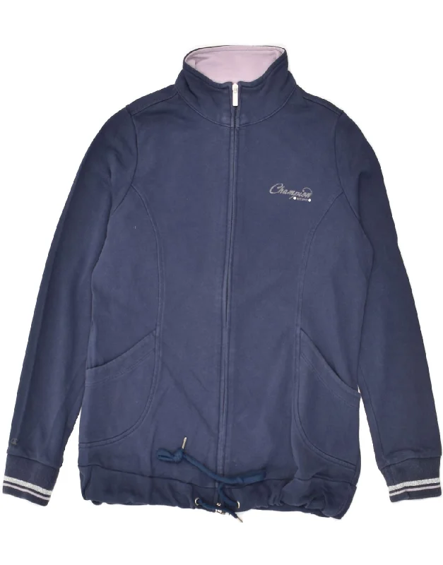 CHAMPION Womens Easy Fit Tracksuit Top Jacket UK 12 Medium Navy Blue One-Shoulder Jacket Off-the-Shoulder Jacket Asymmetrical Jacket CHAMPION Womens Easy Fit Tracksuit Top Jacket UK 12 Medium Navy Blue One-Shoulder Jacket Off-the-Shoulder Jacket Asymmetrical Jacket