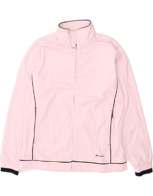 CHAMPION Womens Easy Fit Tracksuit Top Jacket UK 16 Large Pink Notch Collar Jacket Peter Pan Collar Jacket Cowl Neck Jacket CHAMPION Womens Easy Fit Tracksuit Top Jacket UK 16 Large Pink Notch Collar Jacket Peter Pan Collar Jacket Cowl Neck Jacket
