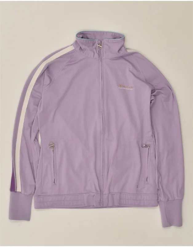 CHAMPION Womens Heritage Fit Tracksuit Top Jacket UK 14 Medium Purple Notch Collar Jacket Peter Pan Collar Jacket Cowl Neck Jacket CHAMPION Womens Heritage Fit Tracksuit Top Jacket UK 14 Medium Purple Notch Collar Jacket Peter Pan Collar Jacket Cowl Neck Jacket