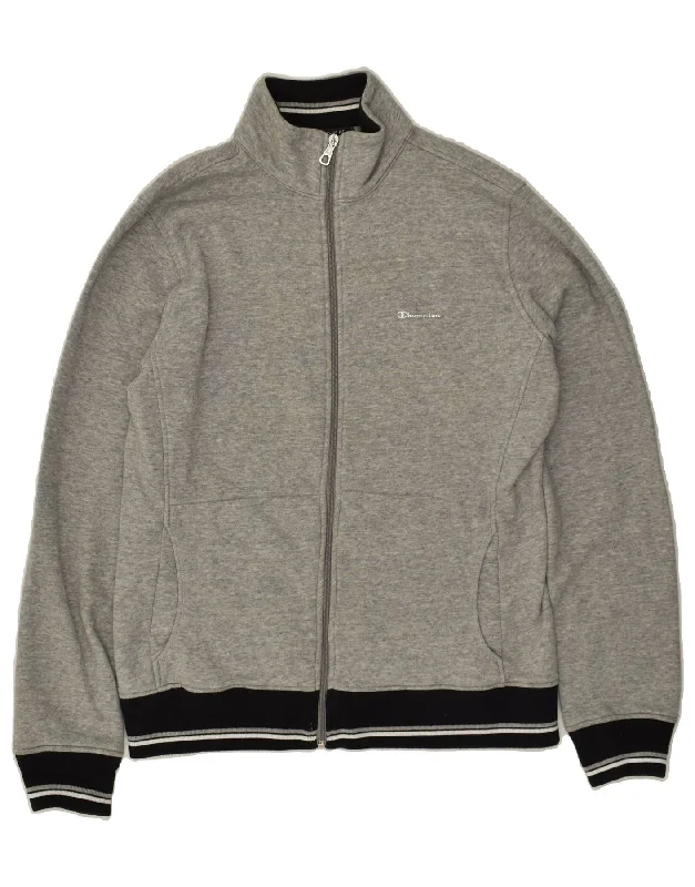 CHAMPION Womens Heritage Fit Tracksuit Top Jacket UK 18 XL Grey Cotton Embroidered Jacket Appliqued Jacket Beaded Jacket CHAMPION Womens Heritage Fit Tracksuit Top Jacket UK 18 XL Grey Cotton Embroidered Jacket Appliqued Jacket Beaded Jacket