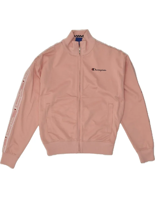 CHAMPION Womens Oversized Graphic Tracksuit Top Jacket UK 6 XS Pink Nylon Jacket Polyester Jacket Spandex Jacket CHAMPION Womens Oversized Graphic Tracksuit Top Jacket UK 6 XS Pink Nylon Jacket Polyester Jacket Spandex Jacket