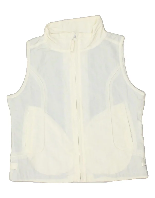 CHAMPION Womens Sleeveless Tracksuit Top Jacket UK 10 Small Off White Notch Collar Jacket Peter Pan Collar Jacket Cowl Neck Jacket CHAMPION Womens Sleeveless Tracksuit Top Jacket UK 10 Small Off White Notch Collar Jacket Peter Pan Collar Jacket Cowl Neck Jacket