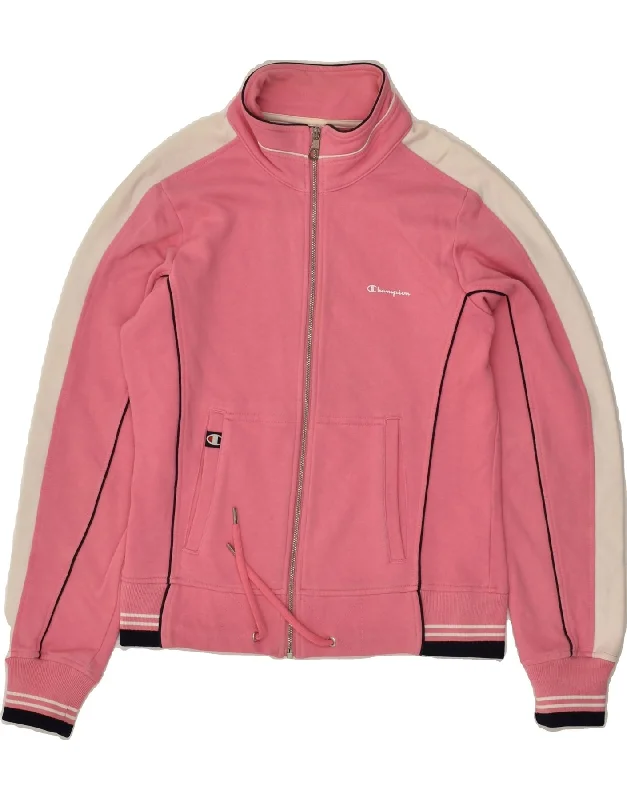 CHAMPION Womens Tracksuit Top Jacket UK 10 Small Pink Cotton Tailored Jacket Straight Jacket A-Line Jacket CHAMPION Womens Tracksuit Top Jacket UK 10 Small Pink Cotton Tailored Jacket Straight Jacket A-Line Jacket