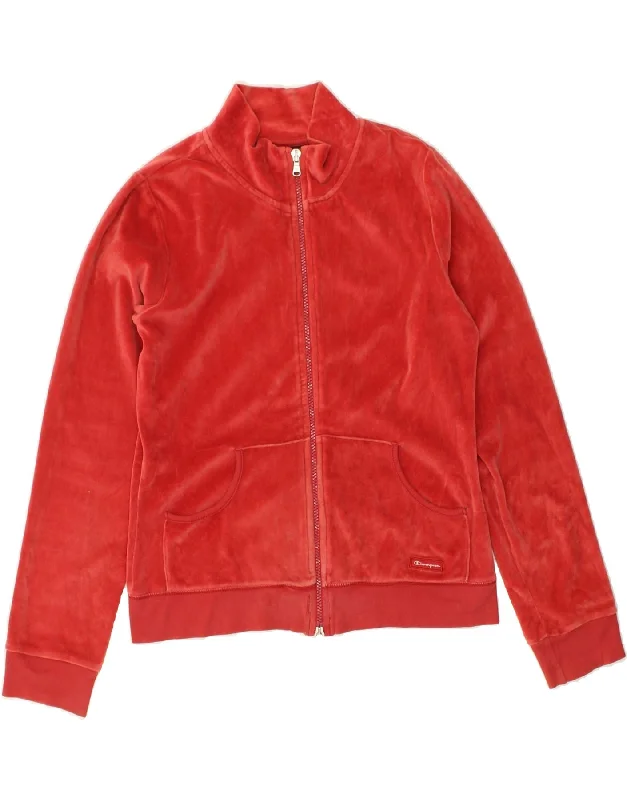 CHAMPION Womens Tracksuit Top Jacket UK 14 Large Red Cotton Quilted Jacket Puffer Jacket Insulated Jacket CHAMPION Womens Tracksuit Top Jacket UK 14 Large Red Cotton Quilted Jacket Puffer Jacket Insulated Jacket