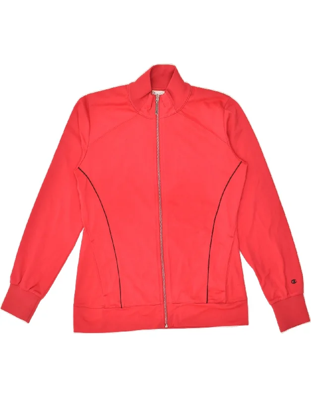 CHAMPION Womens Tracksuit Top Jacket UK 14 Large Red Polyester Striped Jacket Polka Dot Jacket Floral Jacket CHAMPION Womens Tracksuit Top Jacket UK 14 Large Red Polyester Striped Jacket Polka Dot Jacket Floral Jacket