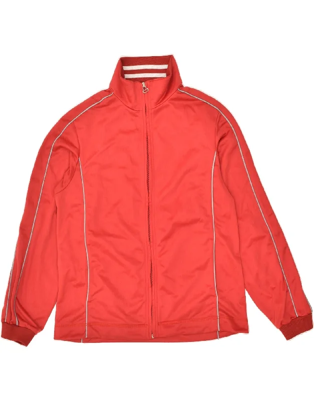 CHAMPION Womens Tracksuit Top Jacket UK 14 Medium Red Polyester Faux Fur Jacket Real Fur Jacket Shearling Jacket CHAMPION Womens Tracksuit Top Jacket UK 14 Medium Red Polyester Faux Fur Jacket Real Fur Jacket Shearling Jacket