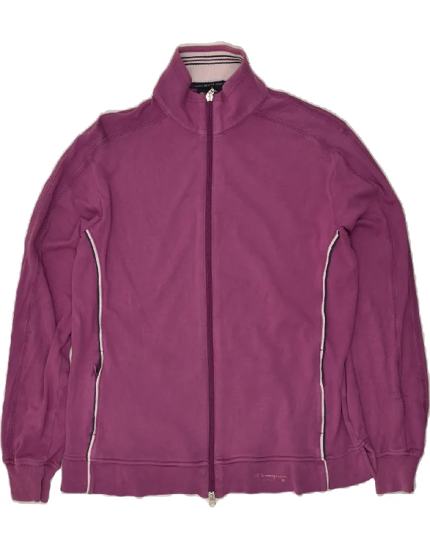 CHAMPION Womens Tracksuit Top Jacket UK 16 Large Purple Cotton Oversized Jacket Tailored Jacket Straight Jacket CHAMPION Womens Tracksuit Top Jacket UK 16 Large Purple Cotton Oversized Jacket Tailored Jacket Straight Jacket