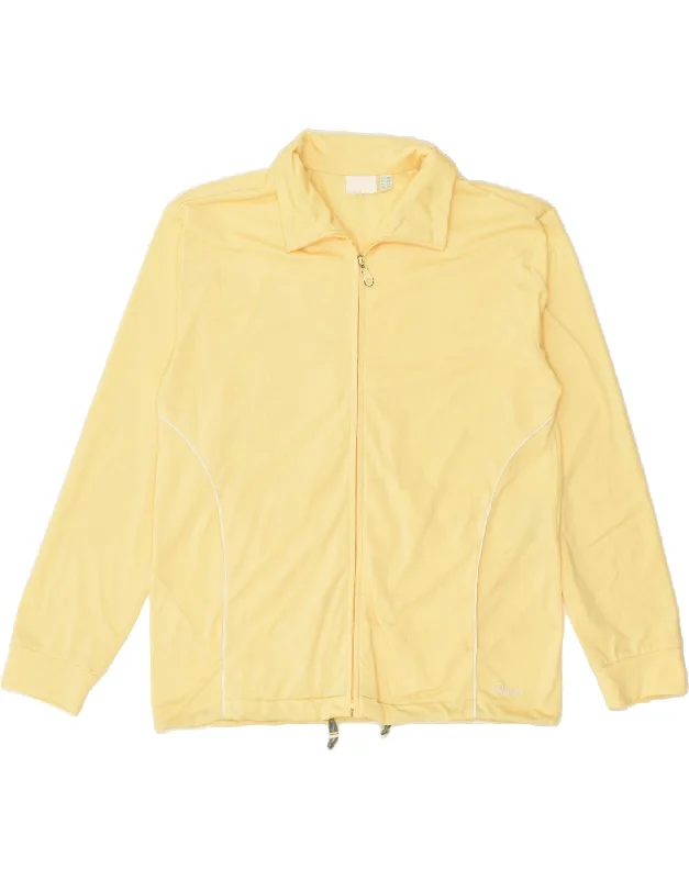 DIADORA Womens Tracksuit Top Jacket UK 12 Medium Yellow Polyester Collared Jacket Crew Neck Jacket Turtle Neck Jacket DIADORA Womens Tracksuit Top Jacket UK 12 Medium Yellow Polyester Collared Jacket Crew Neck Jacket Turtle Neck Jacket