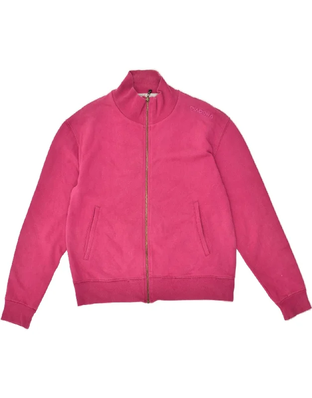 DIADORA Womens Tracksuit Top Jacket UK 16 Large Pink Herringbone Jacket Houndstooth Jacket Plaid Jacket DIADORA Womens Tracksuit Top Jacket UK 16 Large Pink Herringbone Jacket Houndstooth Jacket Plaid Jacket
