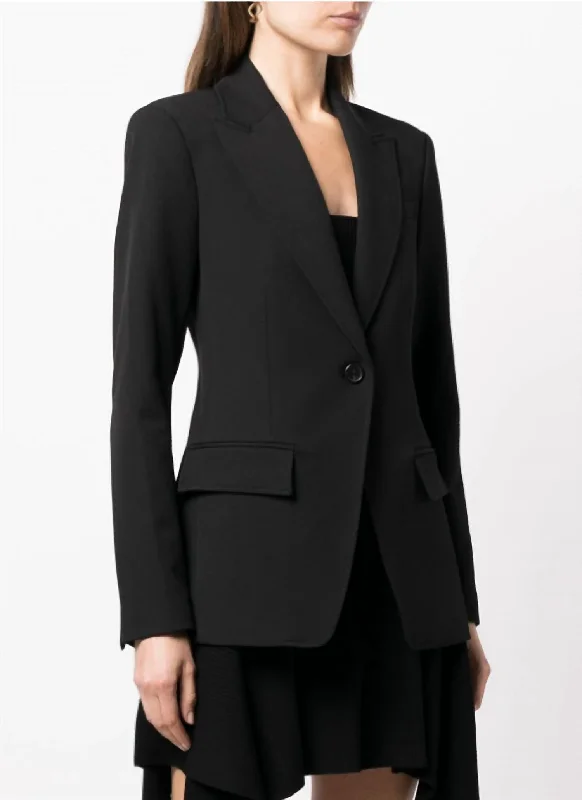 Edie Single-Breasted Jacket Blazer In Black Striped Jacket Polka Dot Jacket Floral Jacket Edie Single-Breasted Jacket Blazer In Black Striped Jacket Polka Dot Jacket Floral Jacket