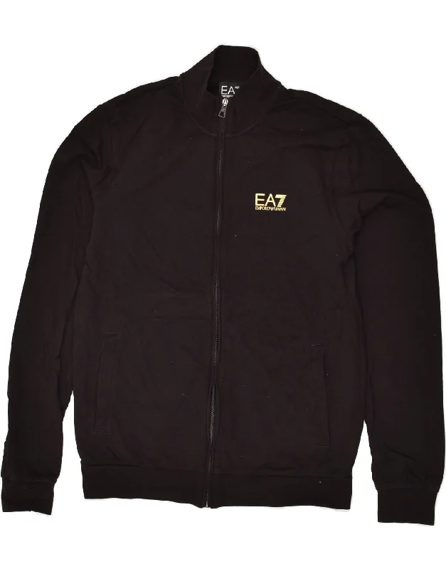 EMPORIO ARMANI Womens Tracksuit Top Jacket UK 14 Medium Black Cotton Corduroy Jacket Velvet Jacket Brocade Jacket EMPORIO ARMANI Womens Tracksuit Top Jacket UK 14 Medium Black Cotton Corduroy Jacket Velvet Jacket Brocade Jacket