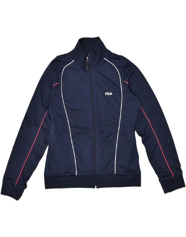 FILA Womens Tracksuit Top Jacket UK 14 Large Navy Blue Insulated Jacket Fitted Jacket Loose Jacket FILA Womens Tracksuit Top Jacket UK 14 Large Navy Blue Insulated Jacket Fitted Jacket Loose Jacket