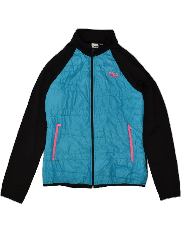 FILA Womens Tracksuit Top Jacket UK 14 Medium Blue Colourblock Polyester Satin Jacket Silk Jacket Chiffon Jacket FILA Womens Tracksuit Top Jacket UK 14 Medium Blue Colourblock Polyester Satin Jacket Silk Jacket Chiffon Jacket