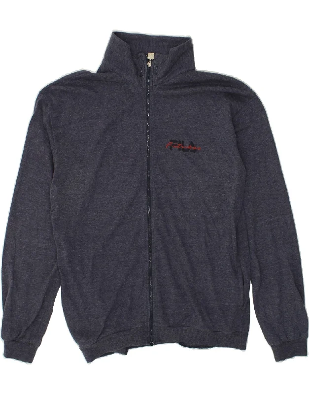FILA Womens Tracksuit Top Jacket UK 14 Medium Grey Rayon Fabric Velvet Fabric Corduroy Fabric FILA Womens Tracksuit Top Jacket UK 14 Medium Grey Rayon Fabric Velvet Fabric Corduroy Fabric