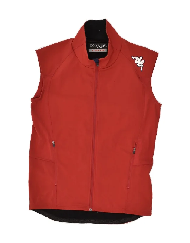 KAPPA Womens Sleeveless Tracksuit Top Jacket UK 16 Large Red Polyamide Wool Jacket Cashmere Jacket Tweed Jacket KAPPA Womens Sleeveless Tracksuit Top Jacket UK 16 Large Red Polyamide Wool Jacket Cashmere Jacket Tweed Jacket