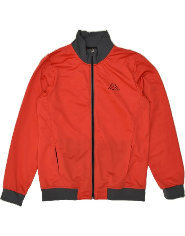 KAPPA Womens Tracksuit Top Jacket UK 12 Medium Red Polyester Boat Neck Shawl Collar Notched Collar KAPPA Womens Tracksuit Top Jacket UK 12 Medium Red Polyester Boat Neck Shawl Collar Notched Collar