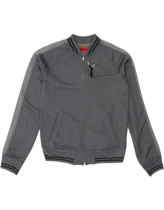 LEVI'S Womens Graphic Tracksuit Top Jacket UK 12 Medium Grey Polyester Notch Collar Jacket Peter Pan Collar Jacket Cowl Neck Jacket LEVI'S Womens Graphic Tracksuit Top Jacket UK 12 Medium Grey Polyester Notch Collar Jacket Peter Pan Collar Jacket Cowl Neck Jacket