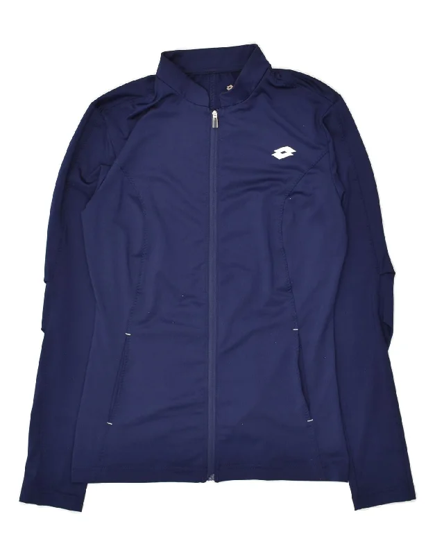 LOTTO Womens Tracksuit Top Jacket UK 10 Small Navy Blue Polyester Knit Jacket Woven Jacket Fleece Jacket LOTTO Womens Tracksuit Top Jacket UK 10 Small Navy Blue Polyester Knit Jacket Woven Jacket Fleece Jacket