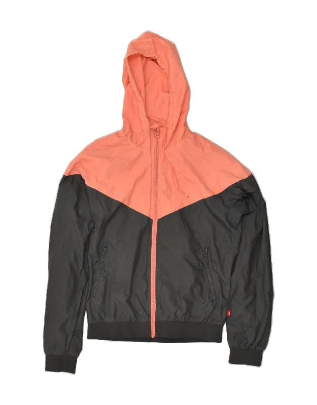 NIKE Womens Hooded Tracksuit Top Jacket UK 14 Medium Grey Colourblock Toggled Jacket Drawstring Jacket Belted Jacket NIKE Womens Hooded Tracksuit Top Jacket UK 14 Medium Grey Colourblock Toggled Jacket Drawstring Jacket Belted Jacket