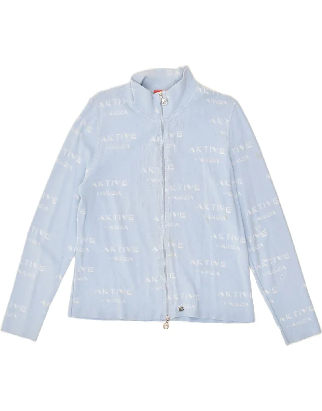 PERTE BY KRIZIA Womens Graphic Tracksuit Top Jacket UK 10 Small Blue Embroidered Jacket Appliqued Jacket Beaded Jacket PERTE BY KRIZIA Womens Graphic Tracksuit Top Jacket UK 10 Small Blue Embroidered Jacket Appliqued Jacket Beaded Jacket