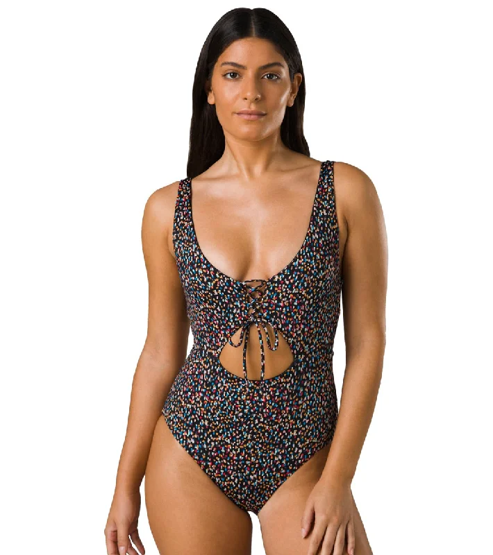 prAna Women's Ruby Beach One Piece Swimsuit Alotta Dots Adjustable Strap Swimsuit