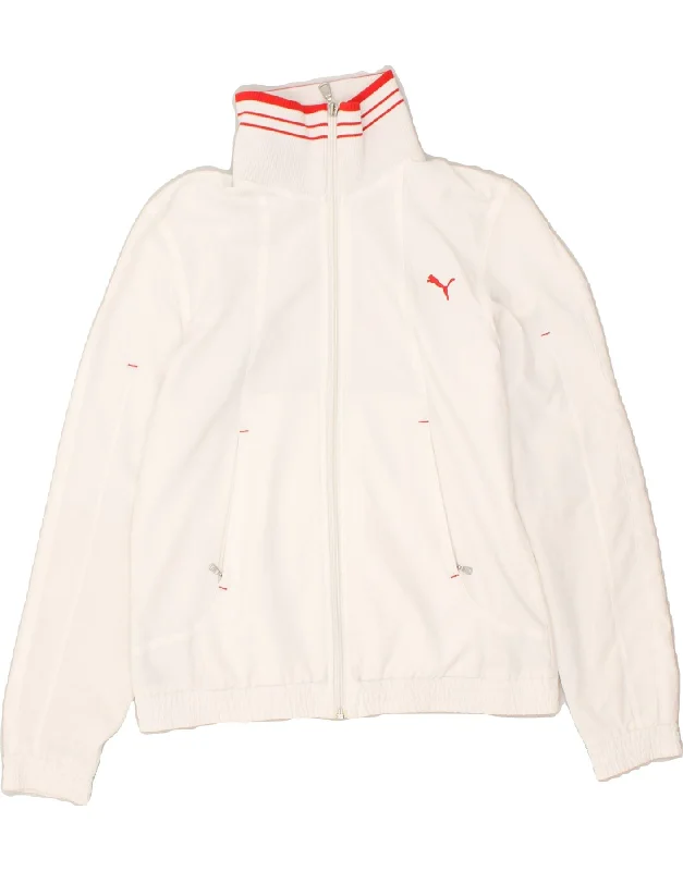 PUMA Womens Tracksuit Top Jacket UK 10 Small White Fleece Jacket Down Jacket Feather Jacket PUMA Womens Tracksuit Top Jacket UK 10 Small White Fleece Jacket Down Jacket Feather Jacket