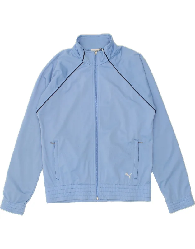 PUMA Womens Tracksuit Top Jacket UK 14 Large Blue Polyester Trench Coat Raincoat Waterproof Jacket PUMA Womens Tracksuit Top Jacket UK 14 Large Blue Polyester Trench Coat Raincoat Waterproof Jacket