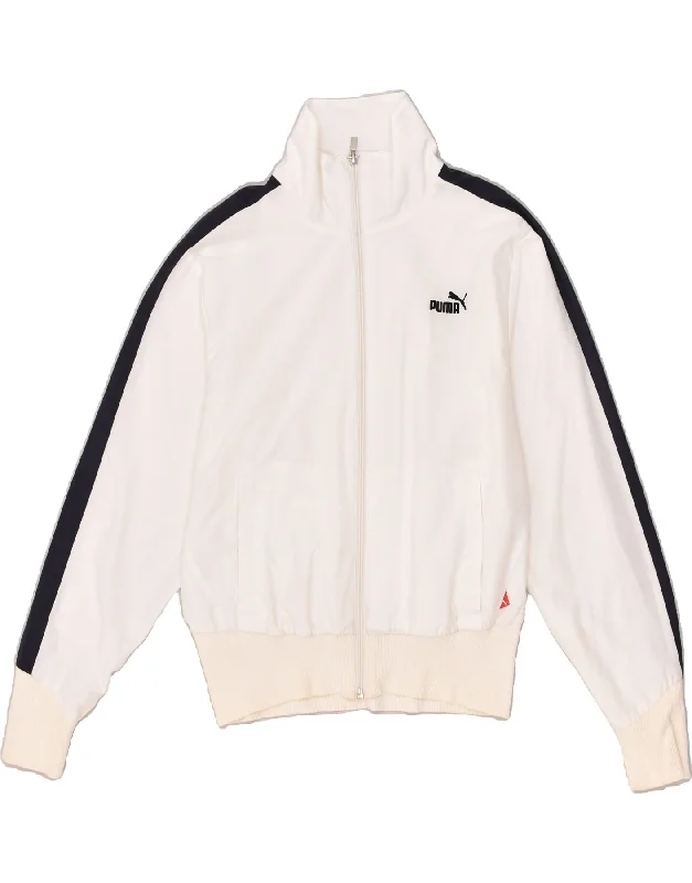PUMA Womens Tracksuit Top Jacket UK 14 Medium White Polyester Chenille Fabric Brocade Fabric Lace Fabric PUMA Womens Tracksuit Top Jacket UK 14 Medium White Polyester Chenille Fabric Brocade Fabric Lace Fabric