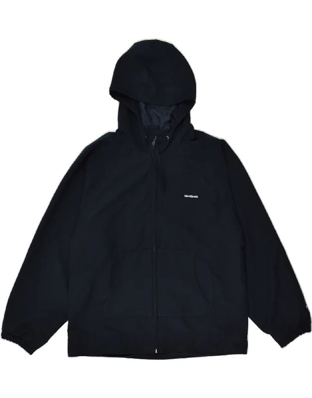 REEBOK Womens Hooded Tracksuit Top Jacket UK 14 Medium Navy Blue Polyester Mesh Jacket Canvas Jacket Denim Jacket REEBOK Womens Hooded Tracksuit Top Jacket UK 14 Medium Navy Blue Polyester Mesh Jacket Canvas Jacket Denim Jacket