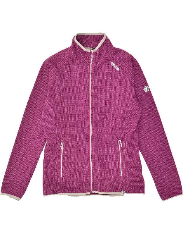 REGATTA Womens Tracksuit Top Jacket UK 14 Large Purple Polyester Tiered Jacket Buttoned Jacket Zippered Jacket REGATTA Womens Tracksuit Top Jacket UK 14 Large Purple Polyester Tiered Jacket Buttoned Jacket Zippered Jacket