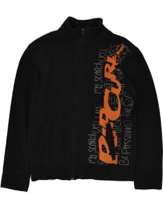 RIP CURL Womens Graphic Tracksuit Top Jacket UK 16 Large Black V-Neck Jacket Boat Neck Jacket Square Neck Jacket RIP CURL Womens Graphic Tracksuit Top Jacket UK 16 Large Black V-Neck Jacket Boat Neck Jacket Square Neck Jacket