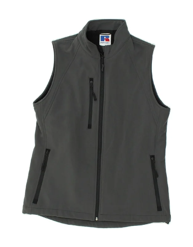 RUSSELL ATHLETIC Womens Sleeveless Tracksuit Top Jacket UK 12 Medium Grey Faux Fur Jacket Real Fur Jacket Shearling Jacket RUSSELL ATHLETIC Womens Sleeveless Tracksuit Top Jacket UK 12 Medium Grey Faux Fur Jacket Real Fur Jacket Shearling Jacket