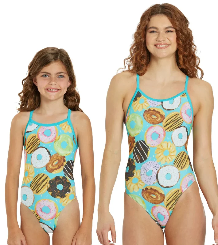 Sporti Donut Dreams Thin Strap One Piece Swimsuit (22-40) Sexy Swimwear Set