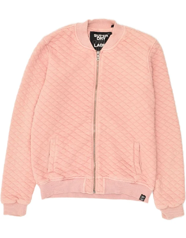 SUPERDRY Womens Quilted Tracksuit Top Jacket UK 10 Small Pink Cotton Nylon Jacket Polyester Jacket Spandex Jacket SUPERDRY Womens Quilted Tracksuit Top Jacket UK 10 Small Pink Cotton Nylon Jacket Polyester Jacket Spandex Jacket