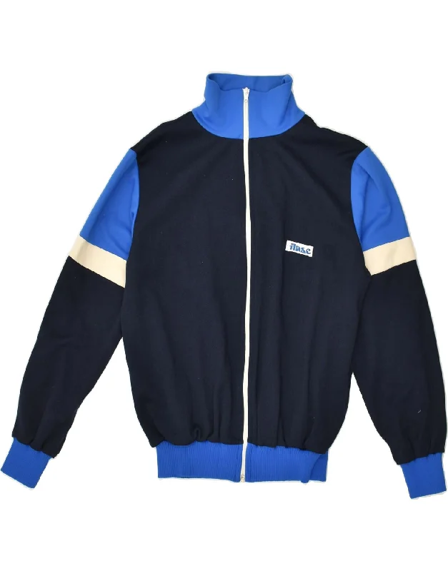 VINTAGE Womens Tracksuit Top Jacket Medium Navy Blue Polyester Fleece Jacket Down Jacket Feather Jacket VINTAGE Womens Tracksuit Top Jacket Medium Navy Blue Polyester Fleece Jacket Down Jacket Feather Jacket