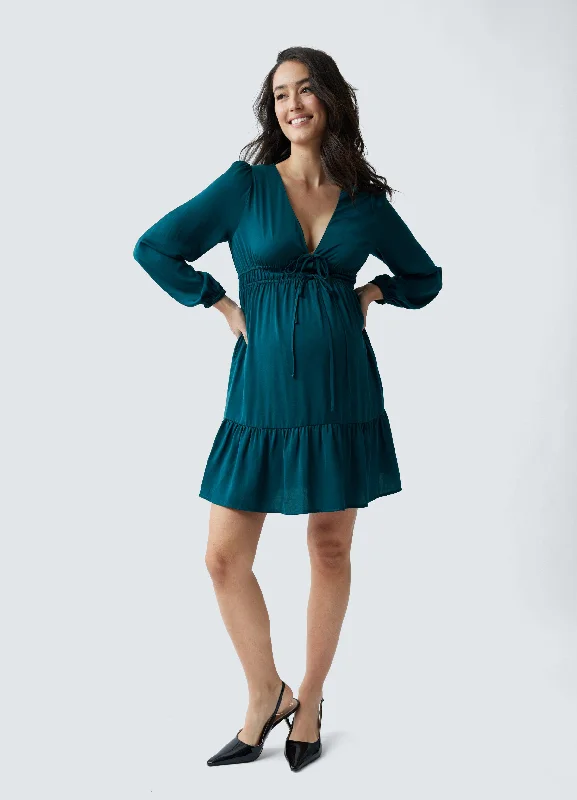 The Cinch Maternity Mini Dress Cozy Knitted Mini Dress