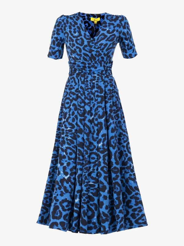 Aurora Animal Print Jersey Maxi Dress Elegant Sleeveless Maxi Dress