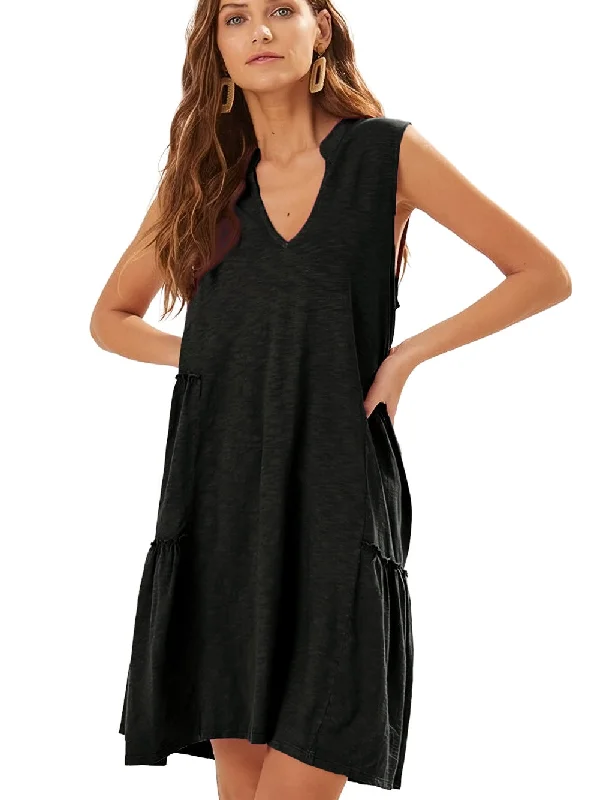 Minimalist Mini Dress Comfortable Wrap Mini Dress