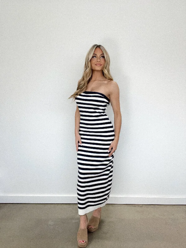 Set Sail Maxi Dress Stylish Pleated A-Line Maxi Dress