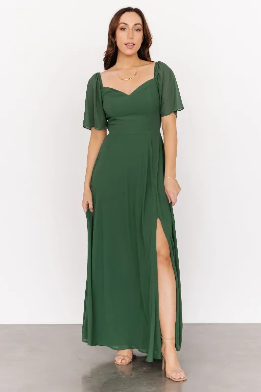 Sierra Sweetheart Maxi Dress | Evergreen Stylish Maxi Dress with Frills