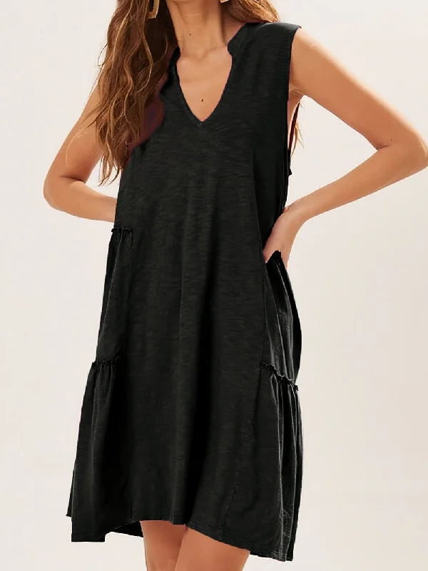 Relaxed Fit Mini Dress Cozy Jersey Mini Dress