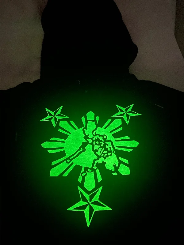 3 Stars and Sun KIDS Glow Hoodies Glow in the Dark Hoodie with Turtle Neck Cozy Winter