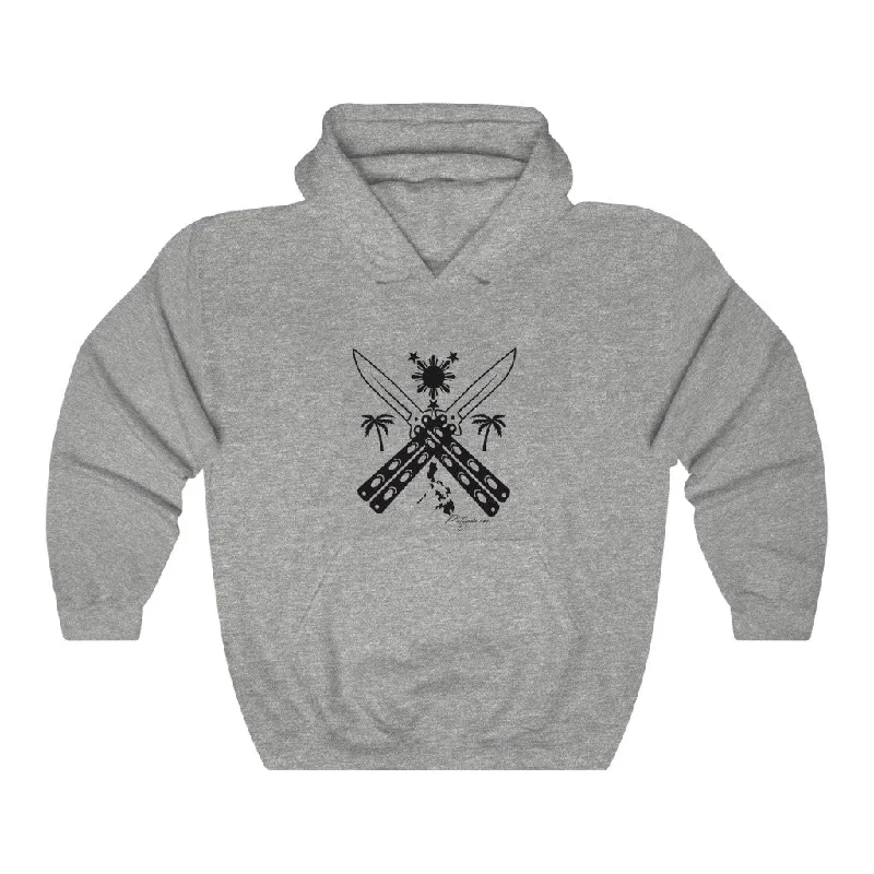 Balisong Paradise Unisex Heavy Blend™ Hooded Sweatshirt Hoodie with Snap Buttons Easy Quick