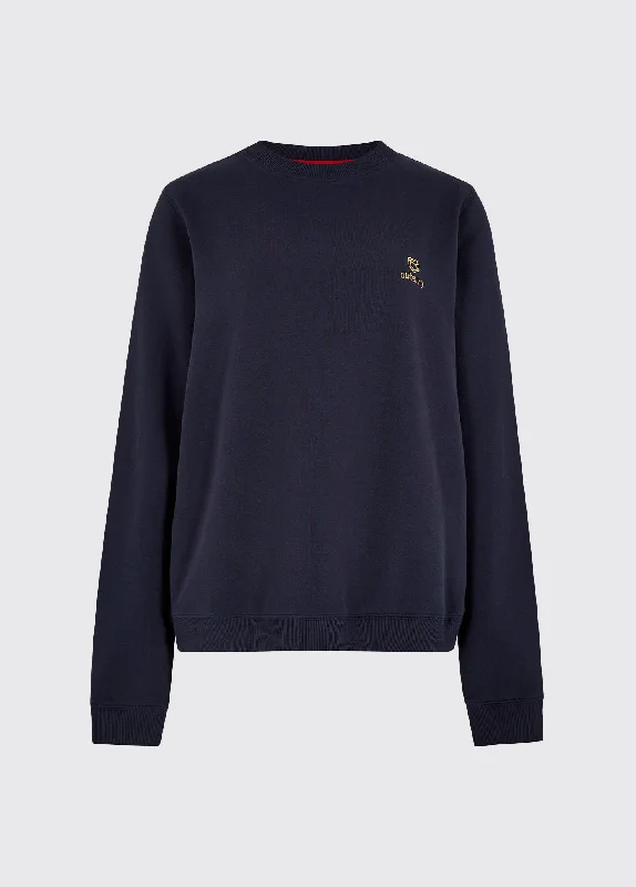 Glenside sweatshirt - Navy Hoodie with Ribbed Neckline Snug Warm